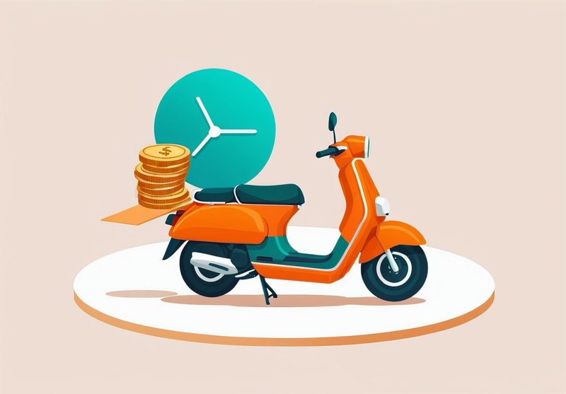 a person riding a motorcycle down a street