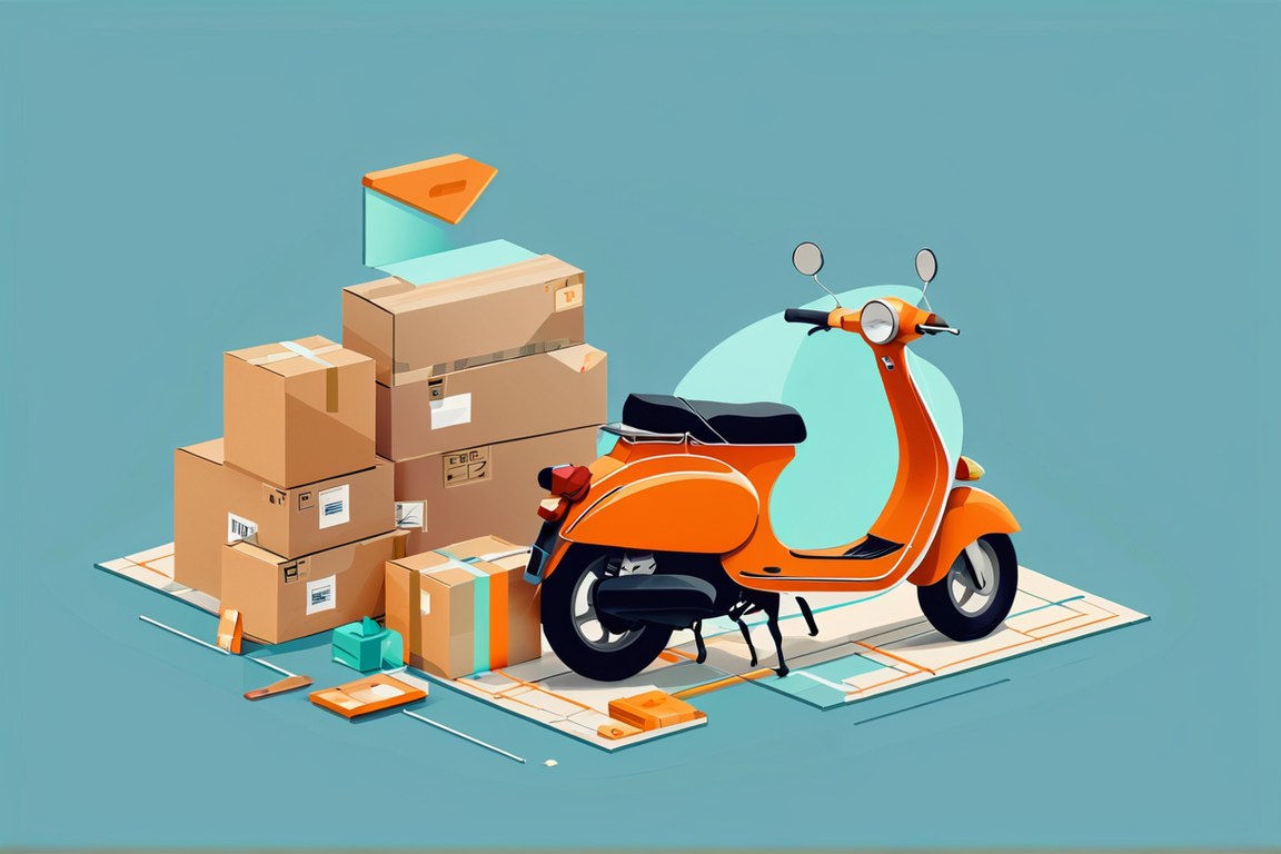 delivery and online side job icons